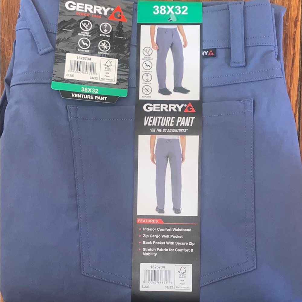NEW| Gerry Blue Venture Pants| size: W:38 x L:32| Men